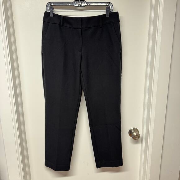Ann Taylor LOFT Womens Curvy Slim Cropped Ankle Dress Pants Size 6 Black - Picture 1 of 12
